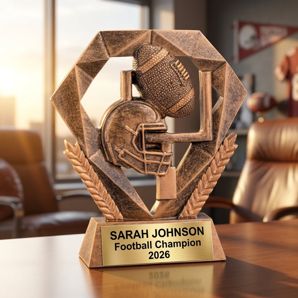 Personalized | Football Award | Custom Engraved | Football Trophy | Custom Award | Personalized Football | Youth Sports | MVP Trophy - View 5