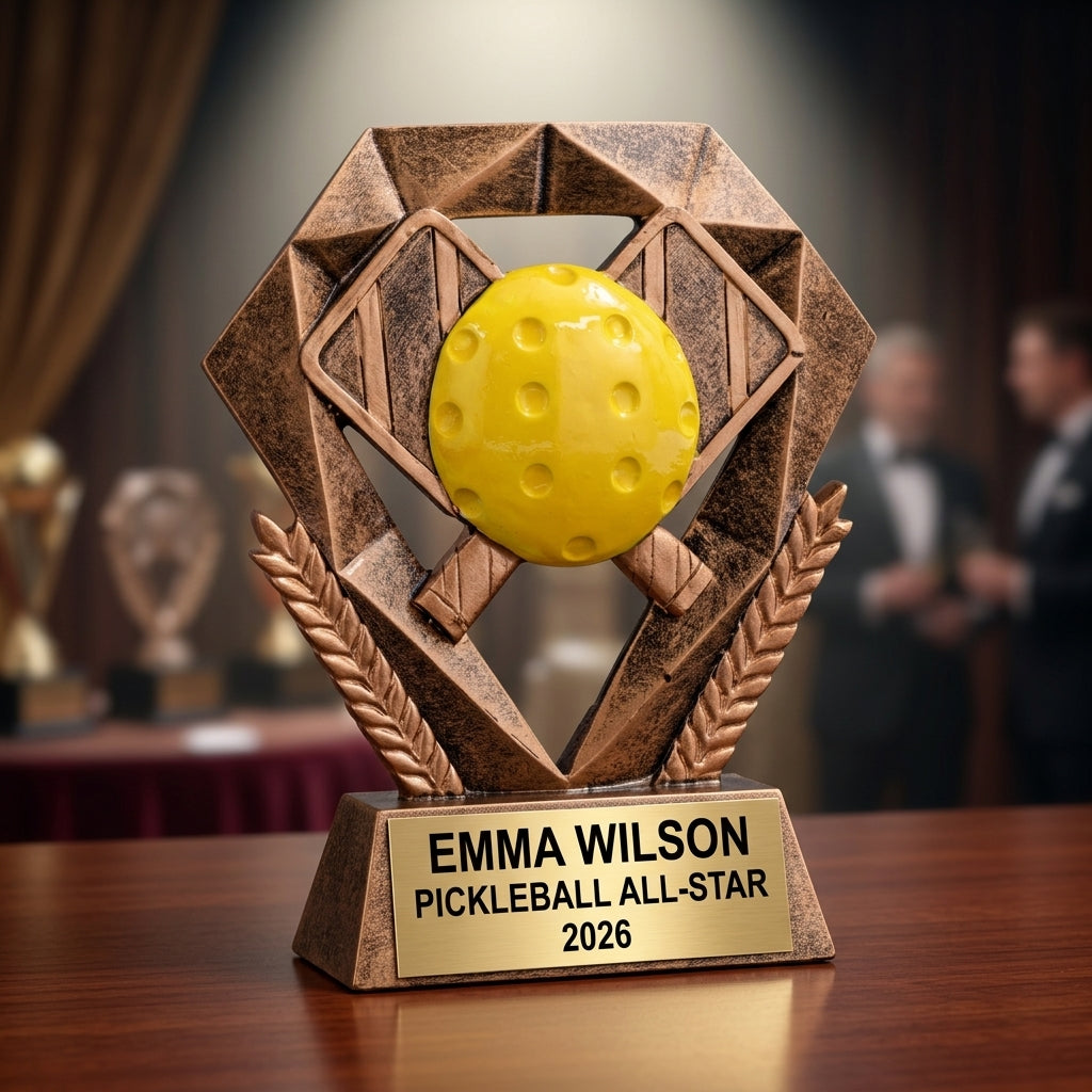 Pickleball Award Trophy | Personalized | Custom Engraved | Pickleball Gift | Team Award | Tournament Trophy | Personalized Pickleball - View 2
