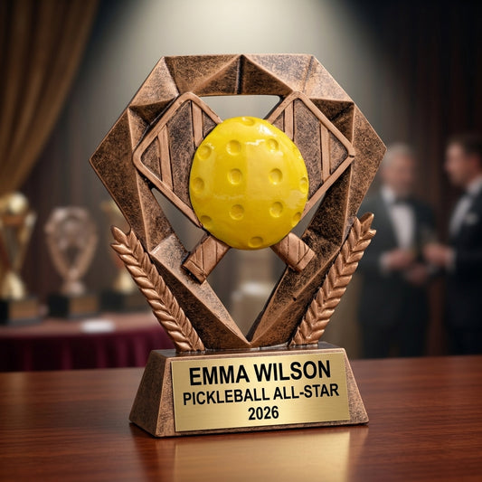 Pickleball Award Trophy | Personalized | Custom Engraved | Pickleball Gift | Team Award | Tournament Trophy | Personalized Pickleball - View 2