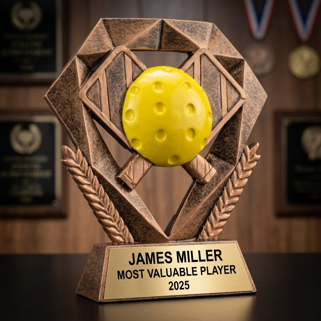 Pickleball Award Trophy | Personalized | Custom Engraved | Pickleball Gift | Team Award | Tournament Trophy | Personalized Pickleball - View 3