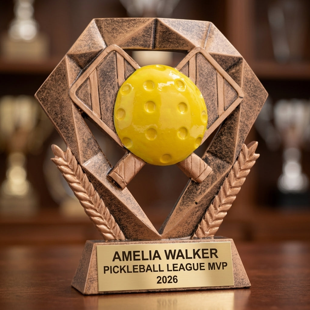Pickleball Award Trophy | Personalized | Custom Engraved | Pickleball Gift | Team Award | Tournament Trophy | Personalized Pickleball - View 4