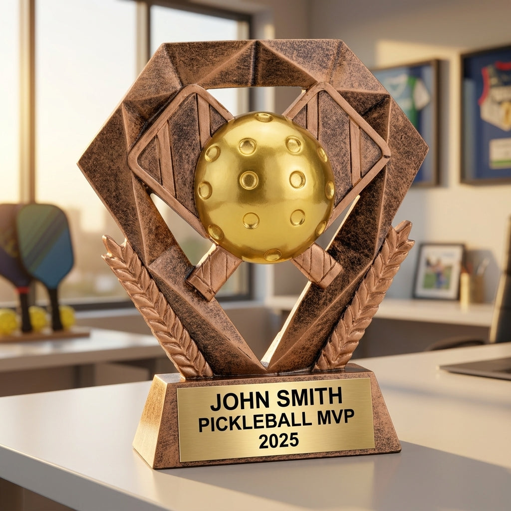 Pickleball Award Trophy | Personalized | Custom Engraved | Pickleball Gift | Team Award | Tournament Trophy | Personalized Pickleball - View 5