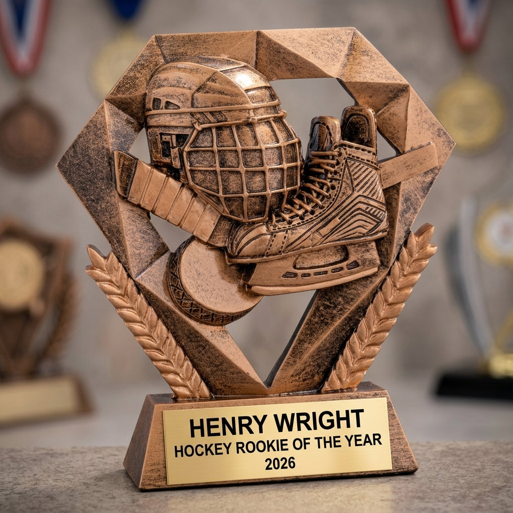 Personalized | Hockey Award | Custom Engraved | Hockey Trophy | Custom Award | Engraved Gift | MVP Trophy | Coach Gift | Team Award - View 3
