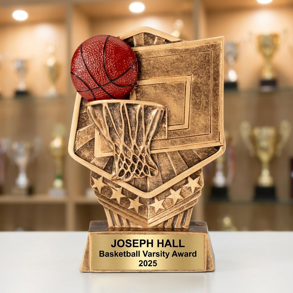 Basketball Award Trophy | Personalized | Custom Engraved | Basketball Gift | Team Trophy | End of Season | Basketball Tournament - View 1