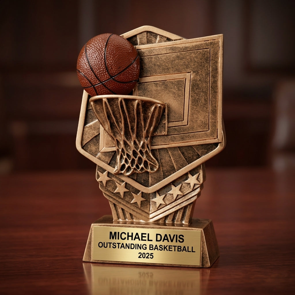 Basketball Award Trophy | Personalized | Custom Engraved | Basketball Gift | Team Trophy | End of Season | Basketball Tournament - View 2