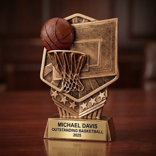 Basketball Award Trophy | Personalized | Custom Engraved | Basketball Gift | Team Trophy | End of Season | Basketball Tournament - View 2