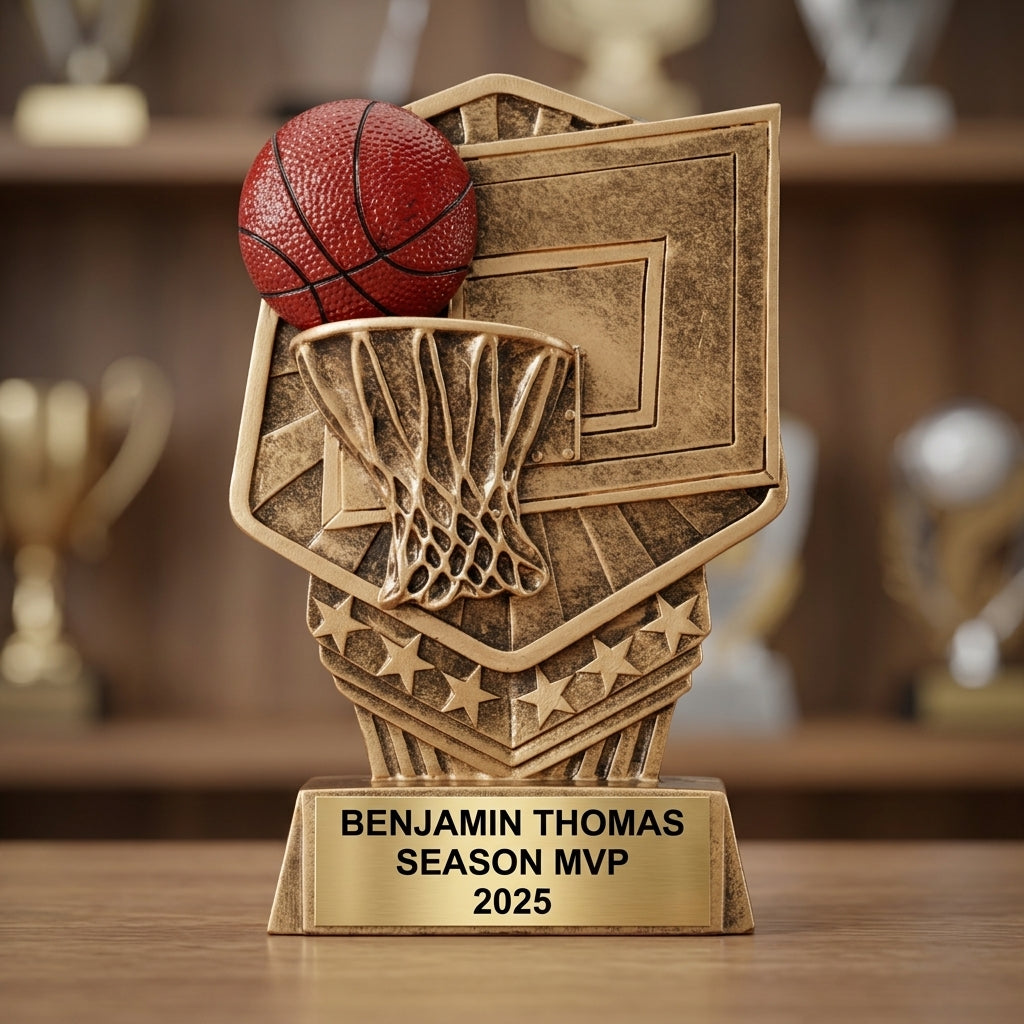 Basketball Award Trophy | Personalized | Custom Engraved | Basketball Gift | Team Trophy | End of Season | Basketball Tournament - View 4