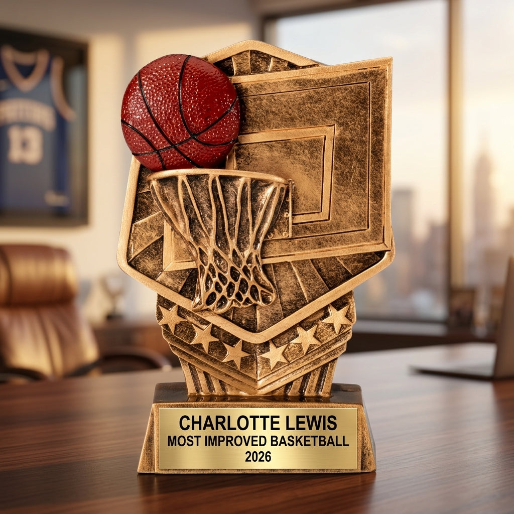 Basketball Award Trophy | Personalized | Custom Engraved | Basketball Gift | Team Trophy | End of Season | Basketball Tournament - View 5