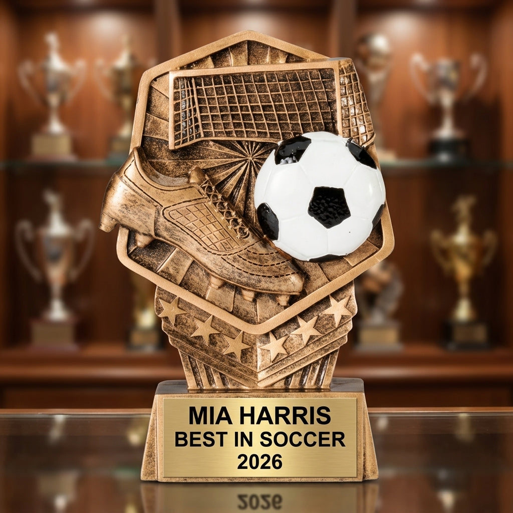 Soccer Award Trophy | Personalized | Custom Engraved | Soccer Gift | MVP Trophy | Team Award | Soccer Coach Gift - View 1