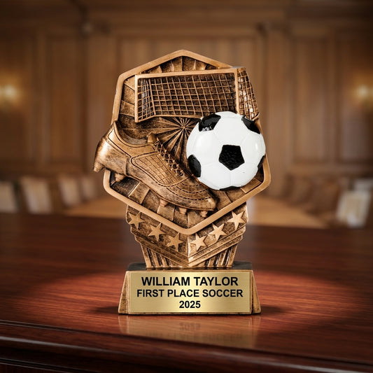 Soccer Award Trophy | Personalized | Custom Engraved | Soccer Gift | MVP Trophy | Team Award | Soccer Coach Gift - View 2