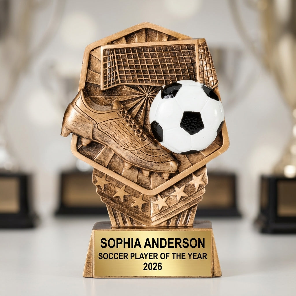 Soccer Award Trophy | Personalized | Custom Engraved | Soccer Gift | MVP Trophy | Team Award | Soccer Coach Gift - View 4