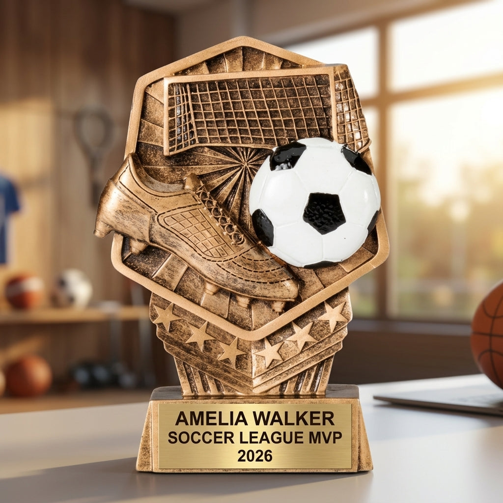 Soccer Award Trophy | Personalized | Custom Engraved | Soccer Gift | MVP Trophy | Team Award | Soccer Coach Gift - View 5