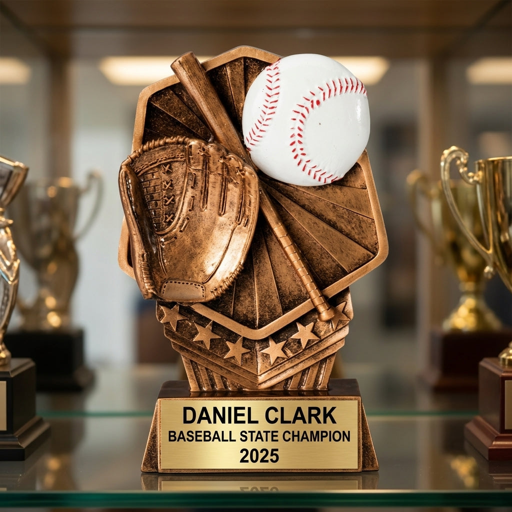 Baseball Award Trophy | Personalized | Custom Engraved | Baseball MVP Award | Baseball Gift | Team Trophy | Baseball Coach Gift - View 1