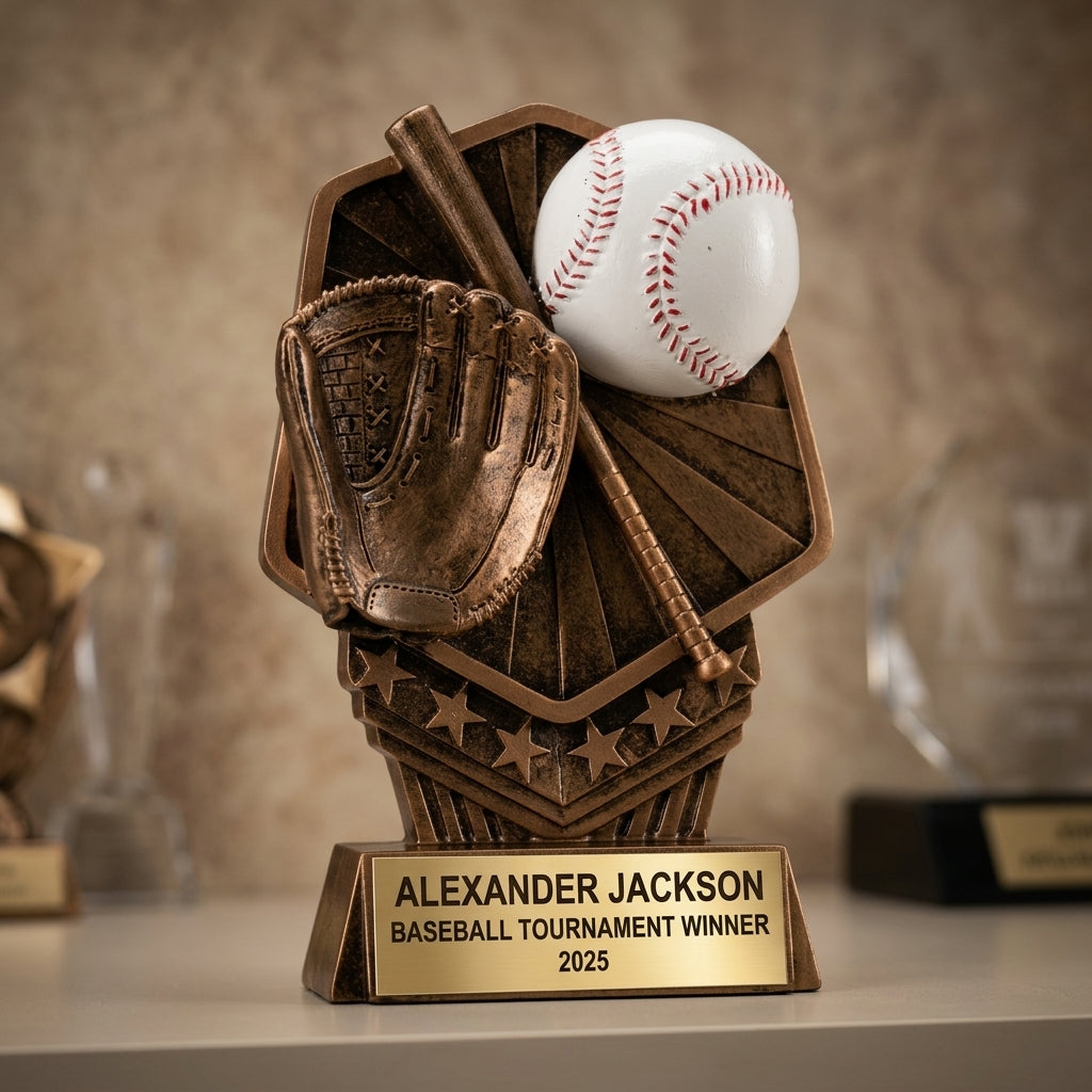 Baseball Award Trophy | Personalized | Custom Engraved | Baseball MVP Award | Baseball Gift | Team Trophy | Baseball Coach Gift - View 3