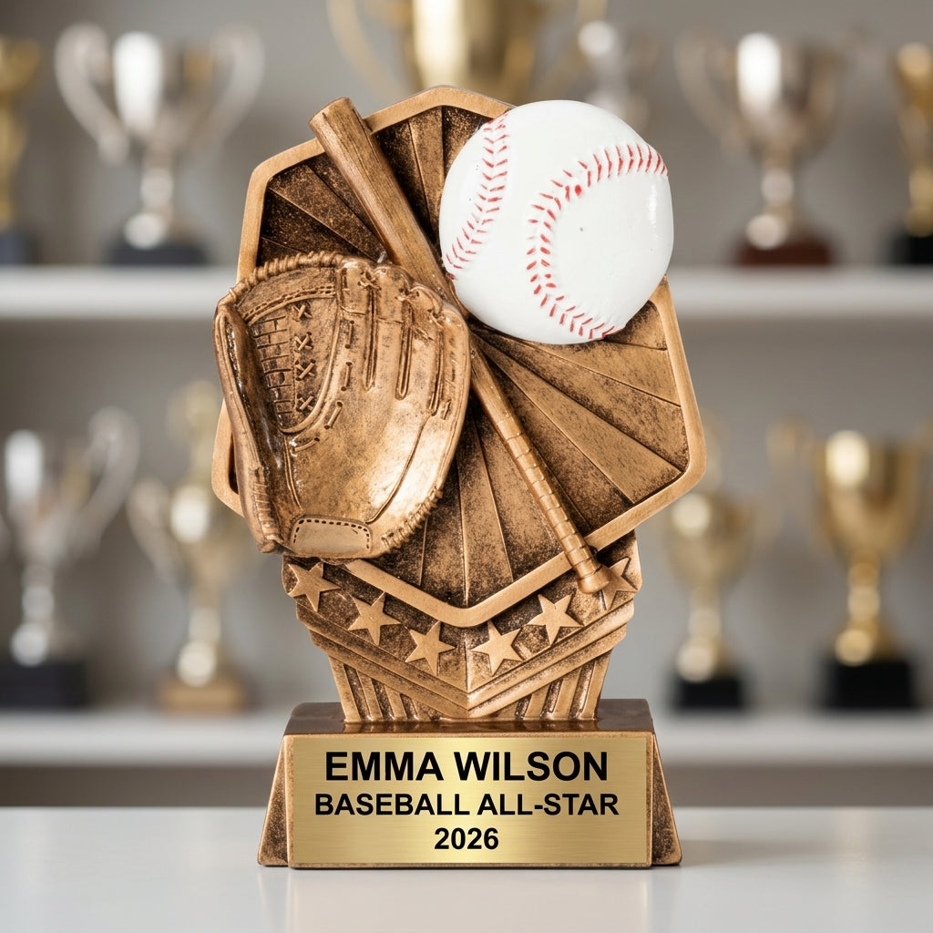 Baseball Award Trophy | Personalized | Custom Engraved | Baseball MVP Award | Baseball Gift | Team Trophy | Baseball Coach Gift - View 4
