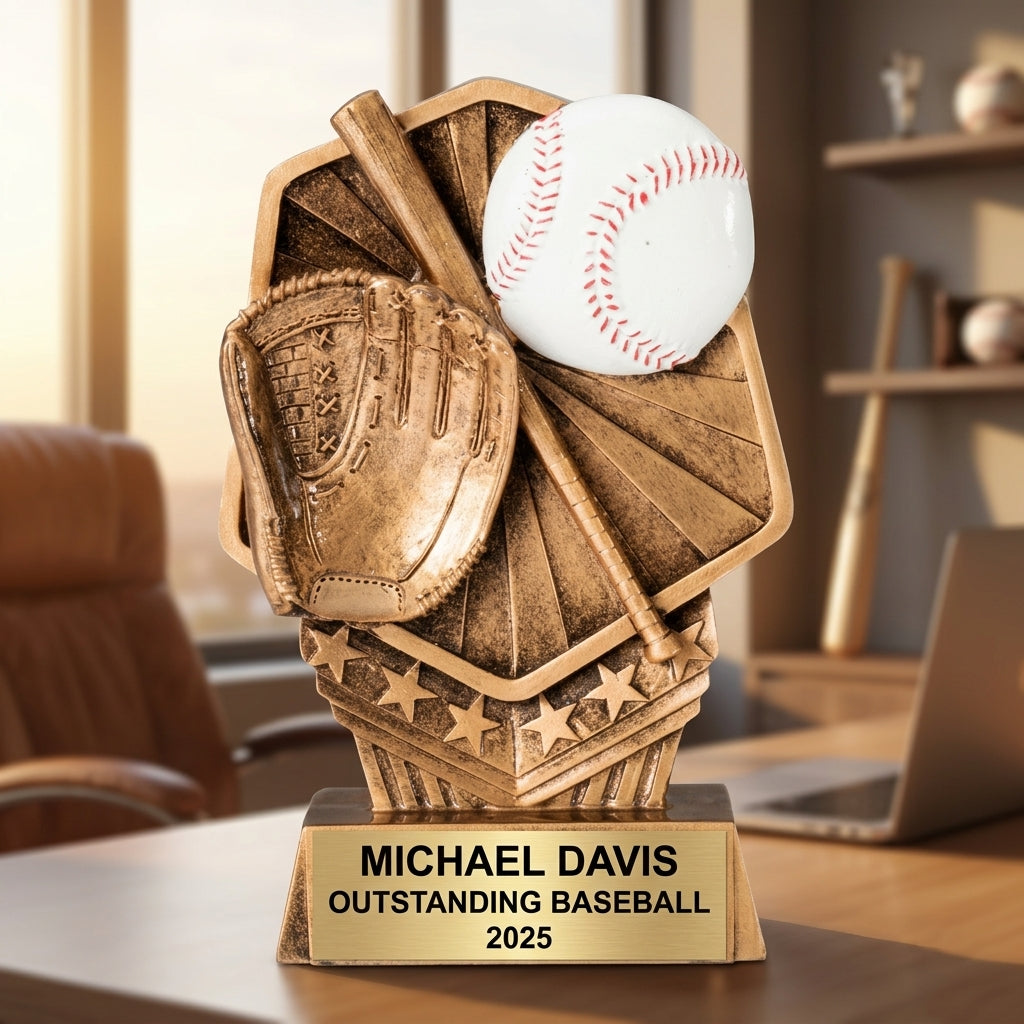 Baseball Award Trophy | Personalized | Custom Engraved | Baseball MVP Award | Baseball Gift | Team Trophy | Baseball Coach Gift - View 5