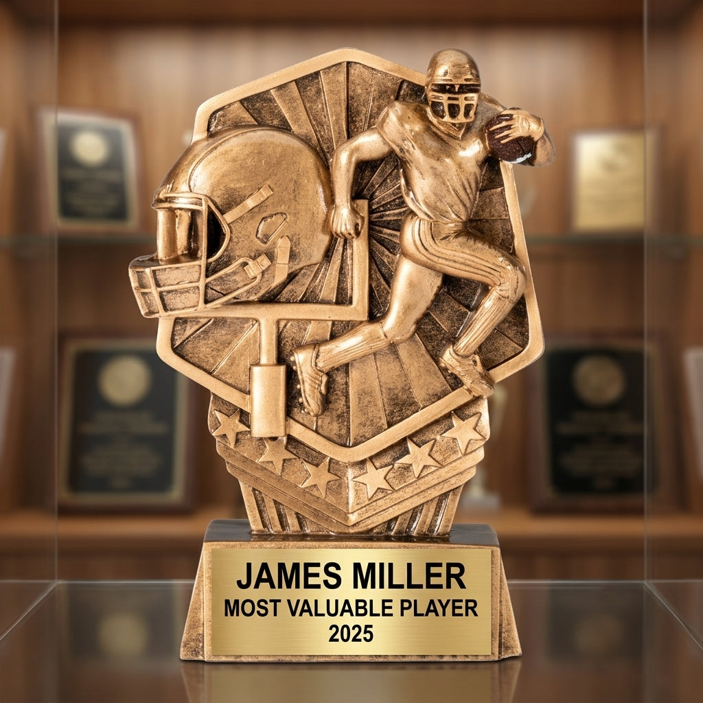Personalized | Football Award | Custom Engraved | Football Trophy | MVP Award | Youth Football | Team Recognition | Personalized Gift - View 1