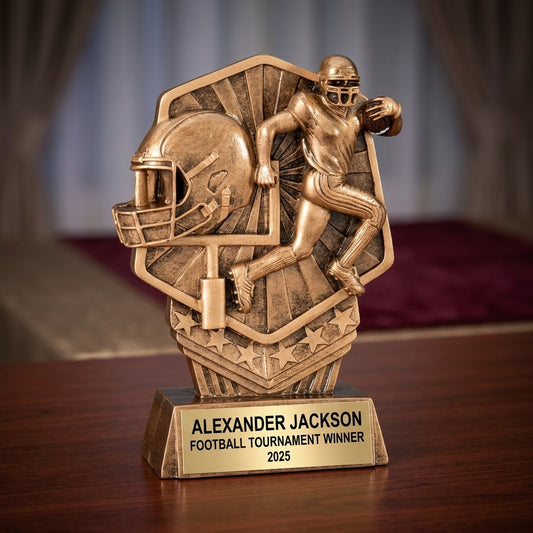 Personalized | Football Award | Custom Engraved | Football Trophy | MVP Award | Youth Football | Team Recognition | Personalized Gift - View 2