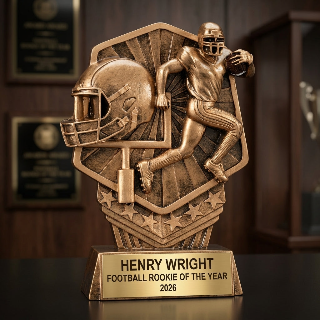 Personalized | Football Award | Custom Engraved | Football Trophy | MVP Award | Youth Football | Team Recognition | Personalized Gift - View 3