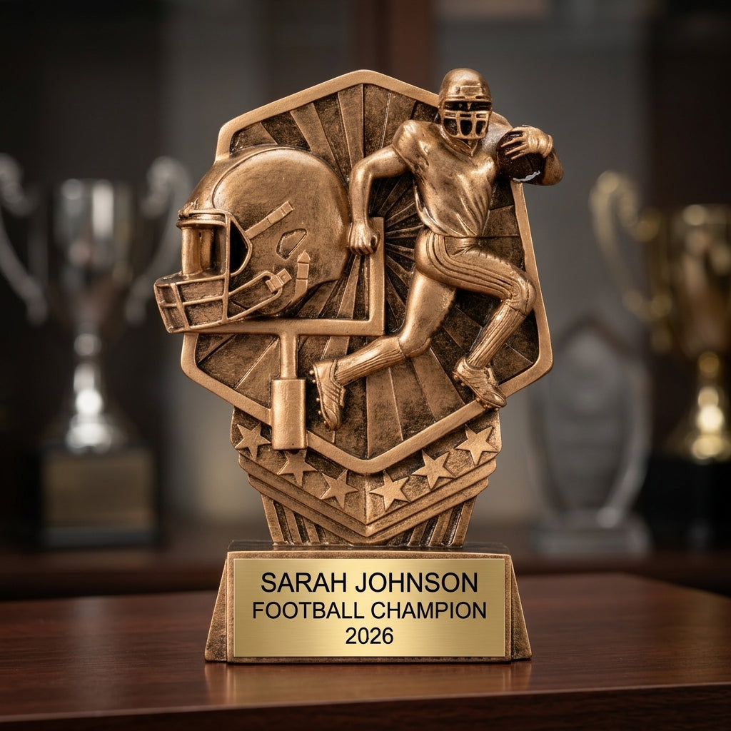 Personalized | Football Award | Custom Engraved | Football Trophy | MVP Award | Youth Football | Team Recognition | Personalized Gift - View 4