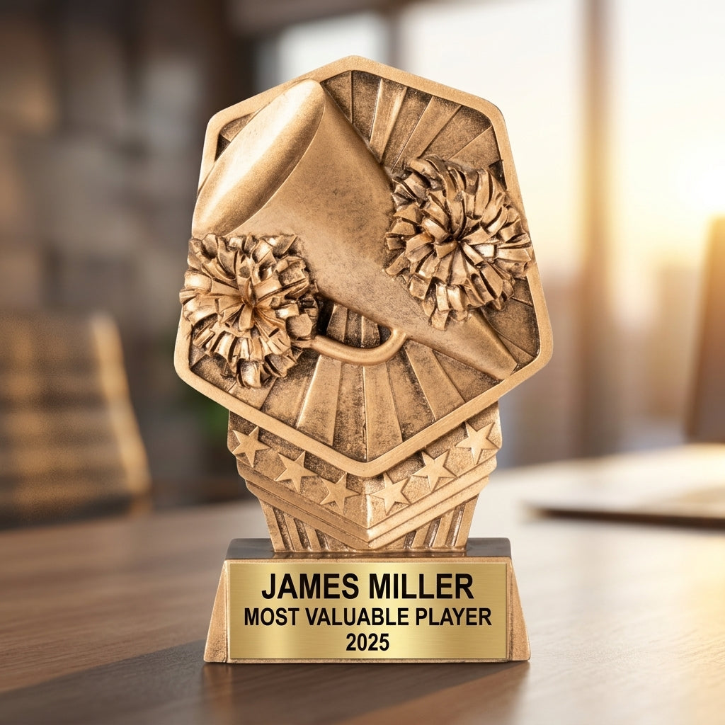 Personalized | Cheerleading Award | Custom Engraved | Cheerleading Trophy | Personalized Cheer Award | Cheerleader Gift | Team Awards - View 5