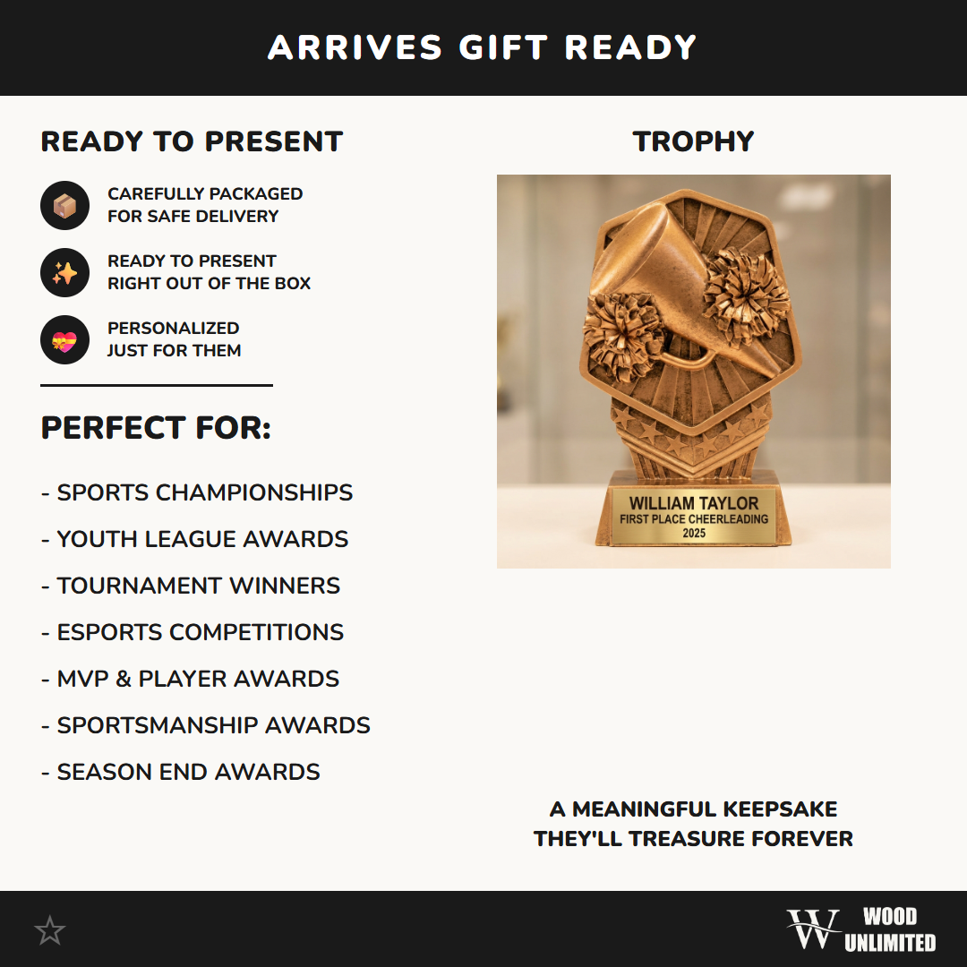 Personalized | Cheerleading Award | Custom Engraved | Cheerleading Trophy | Personalized Cheer Award | Cheerleader Gift | Team Awards