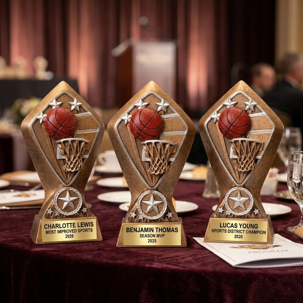 Sports Award Trophy | Personalized | Basketball Trophy | Custom Engraved | Team Gift | Achievement Award | Wood Unlimited - View 6
