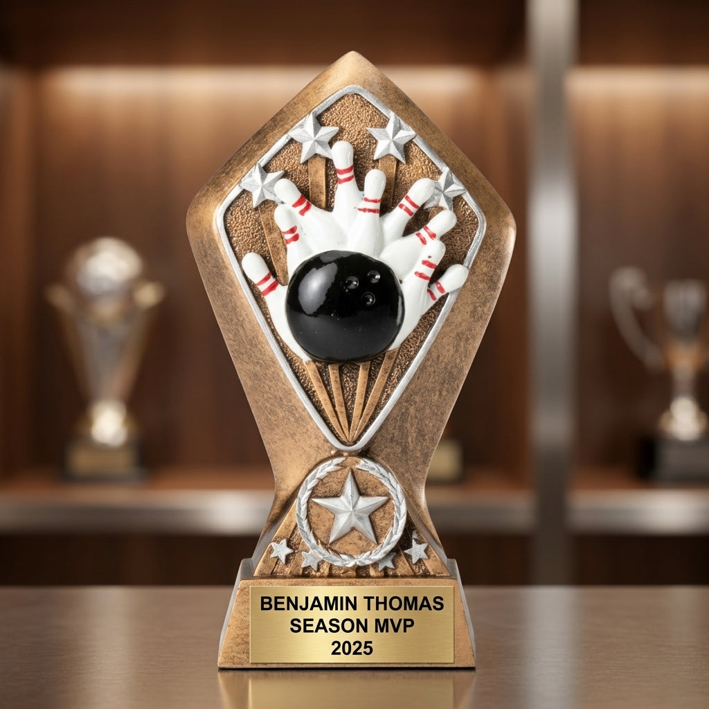 Bowling Award Trophy | Personalized | Custom Engraved | Bowling Gift | Team Award | Tournament Trophy - View 1
