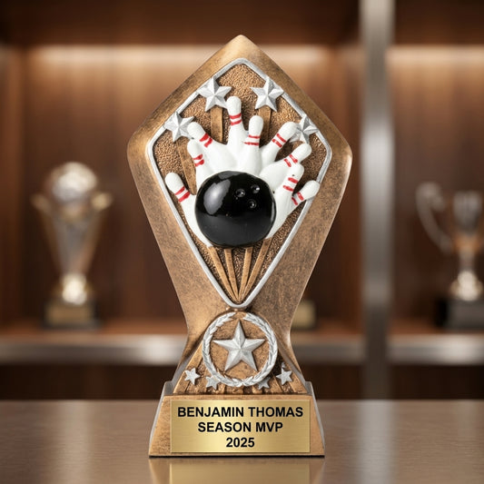 Bowling Award Trophy | Personalized | Custom Engraved | Bowling Gift | Team Award | Tournament Trophy - View 1