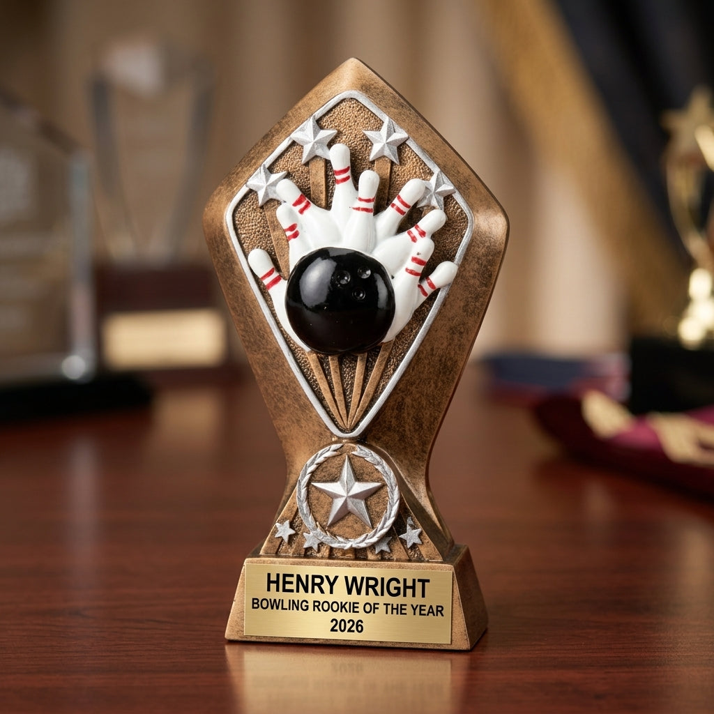 Bowling Award Trophy | Personalized | Custom Engraved | Bowling Gift | Team Award | Tournament Trophy - View 2