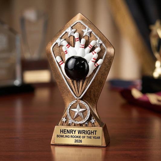Bowling Award Trophy | Personalized | Custom Engraved | Bowling Gift | Team Award | Tournament Trophy - View 2