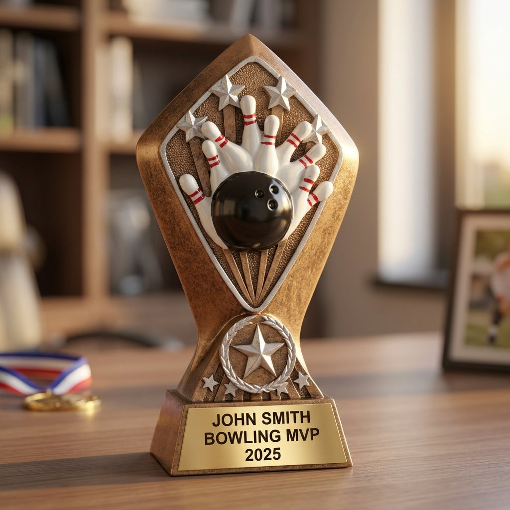 Bowling Award Trophy | Personalized | Custom Engraved | Bowling Gift | Team Award | Tournament Trophy - View 5