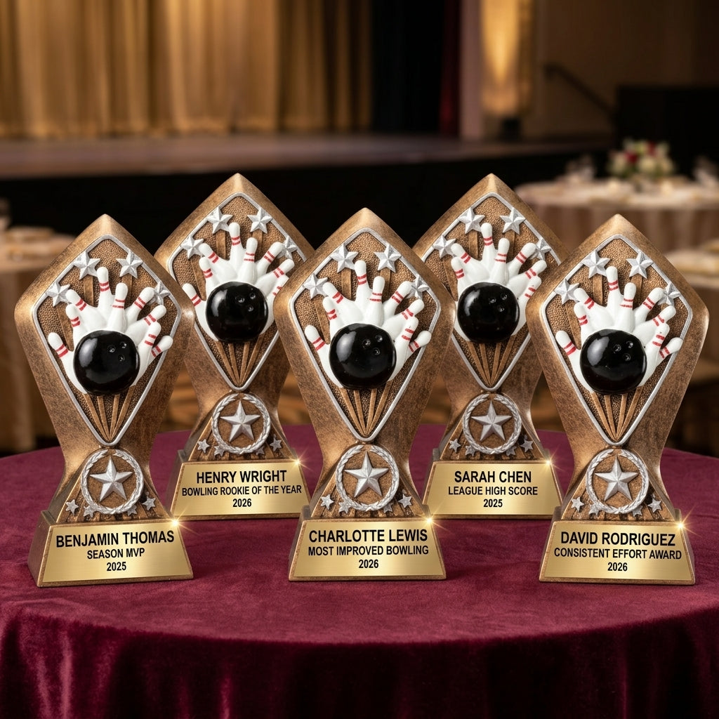 Bowling Award Trophy | Personalized | Custom Engraved | Bowling Gift | Team Award | Tournament Trophy - View 6
