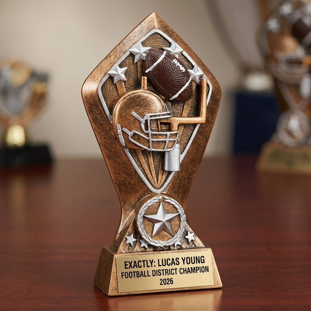 Personalized | Football Award | Custom Engraved | Football Trophy | Personalized Award | Engraved Football | Youth Team | MVP Coach - View 2