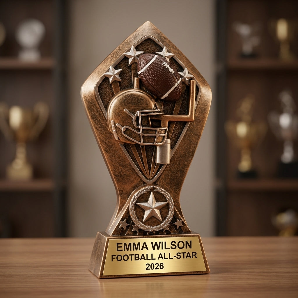 Personalized | Football Award | Custom Engraved | Football Trophy | Personalized Award | Engraved Football | Youth Team | MVP Coach - View 3