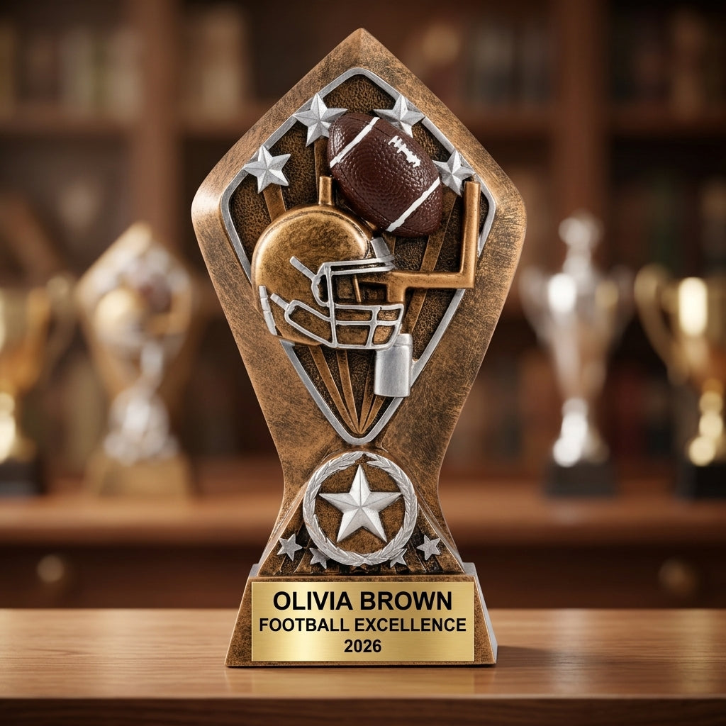 Personalized | Football Award | Custom Engraved | Football Trophy | Personalized Award | Engraved Football | Youth Team | MVP Coach - View 4