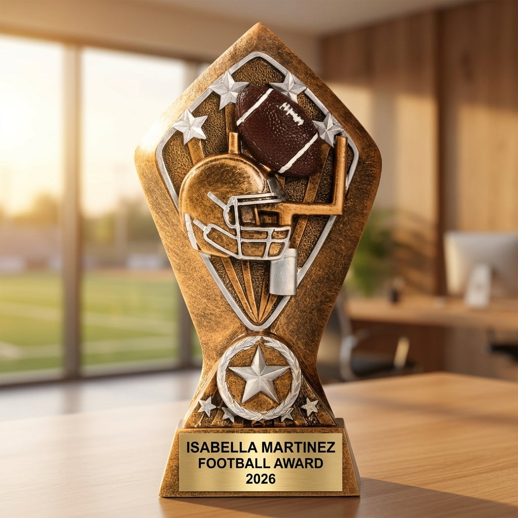 Personalized | Football Award | Custom Engraved | Football Trophy | Personalized Award | Engraved Football | Youth Team | MVP Coach - View 5