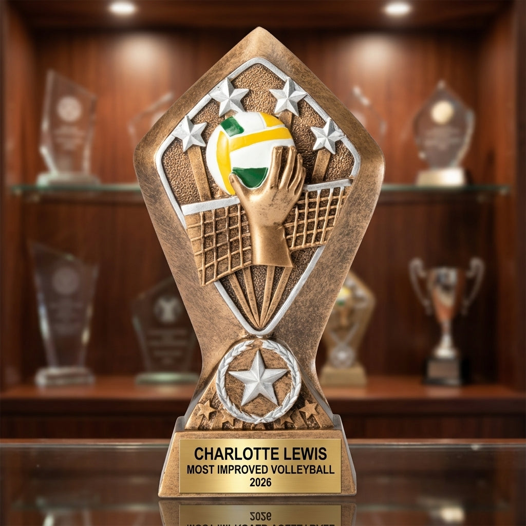 Personalized | Volleyball Award | Custom Engraved | Volleyball Trophy | Player Award | Team Gift | MVP | Most Improved | Youth League - View 1