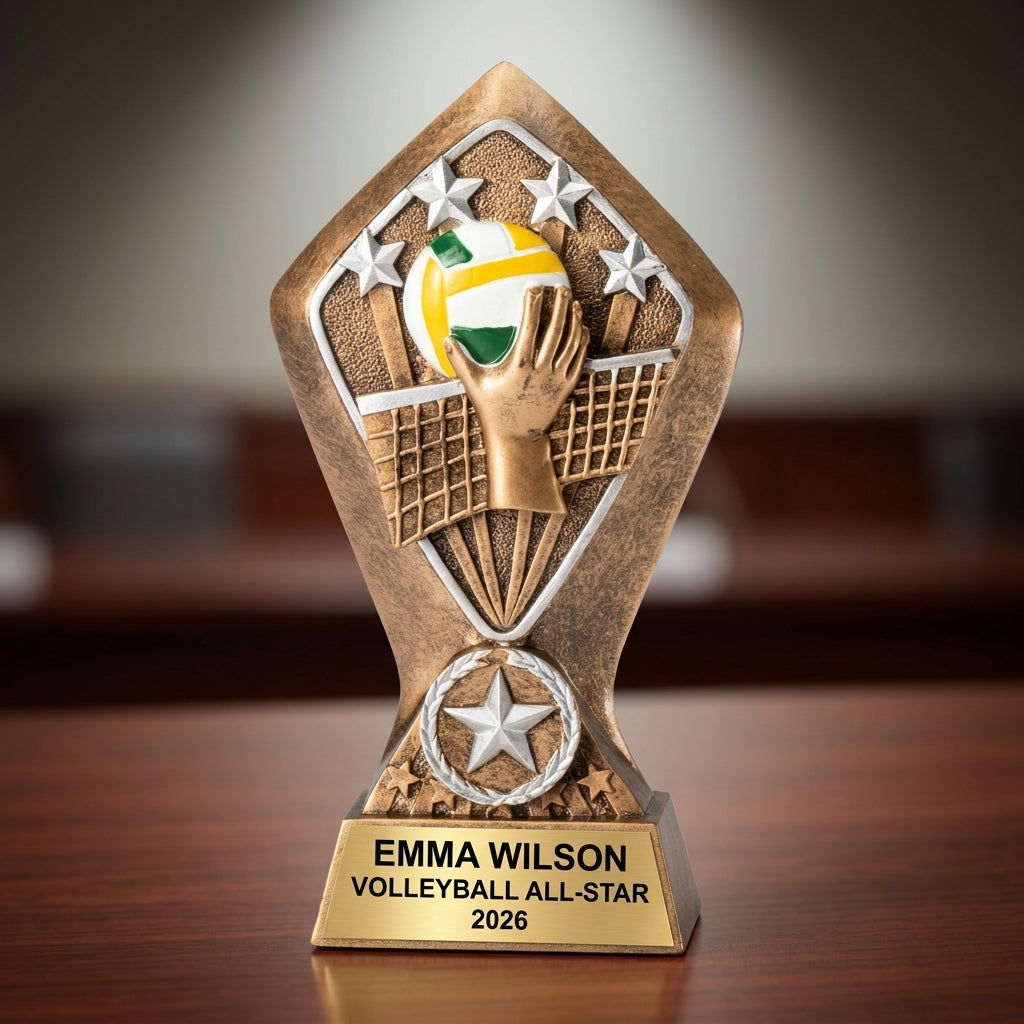 Personalized | Volleyball Award | Custom Engraved | Volleyball Trophy | Player Award | Team Gift | MVP | Most Improved | Youth League - View 2