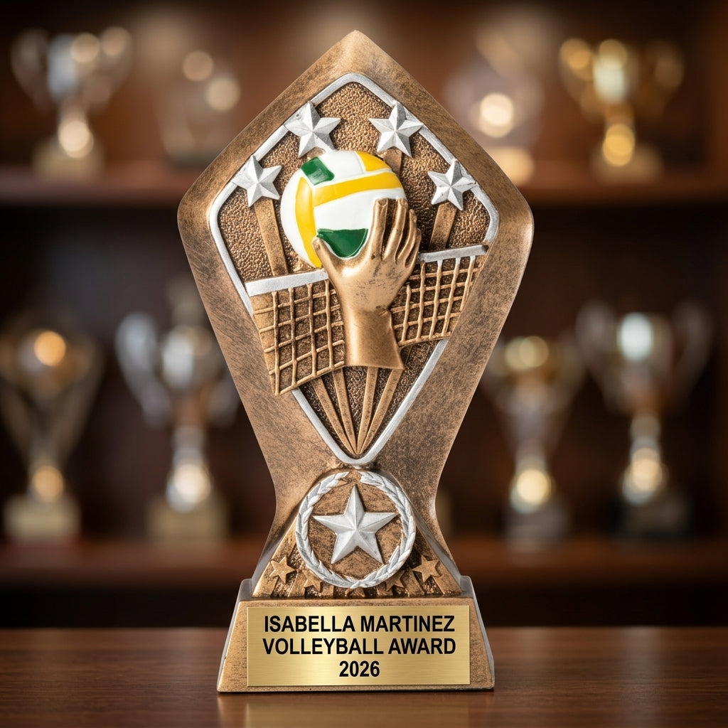 Personalized | Volleyball Award | Custom Engraved | Volleyball Trophy | Player Award | Team Gift | MVP | Most Improved | Youth League - View 4