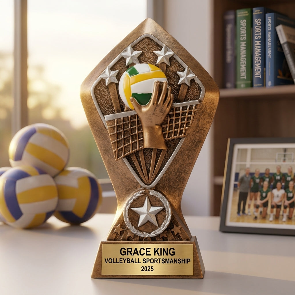 Personalized | Volleyball Award | Custom Engraved | Volleyball Trophy | Player Award | Team Gift | MVP | Most Improved | Youth League - View 5