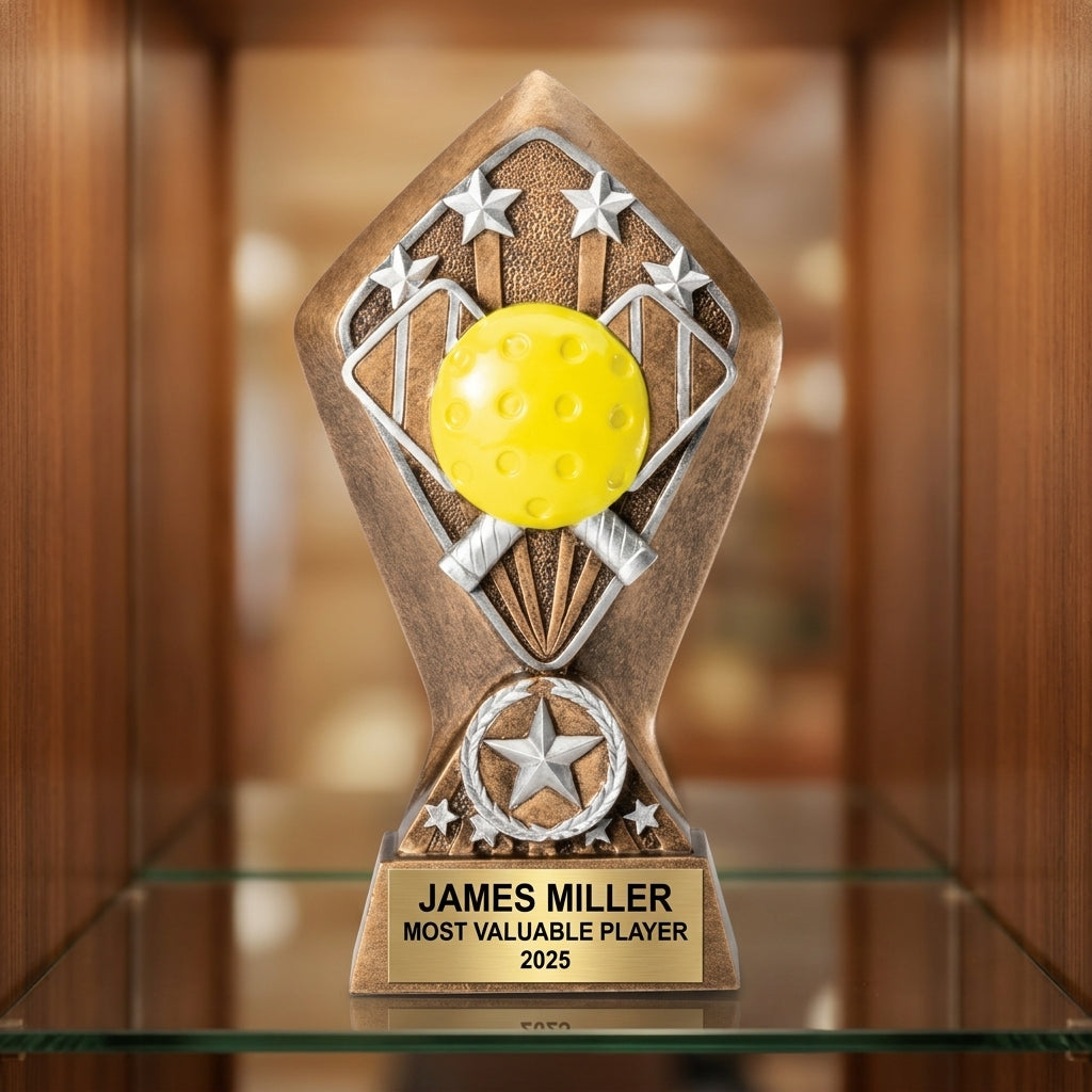 Pickleball Award Trophy | Personalized | Custom Engraved | Pickleball Gift | Team Award | Tournament Trophy - View 1