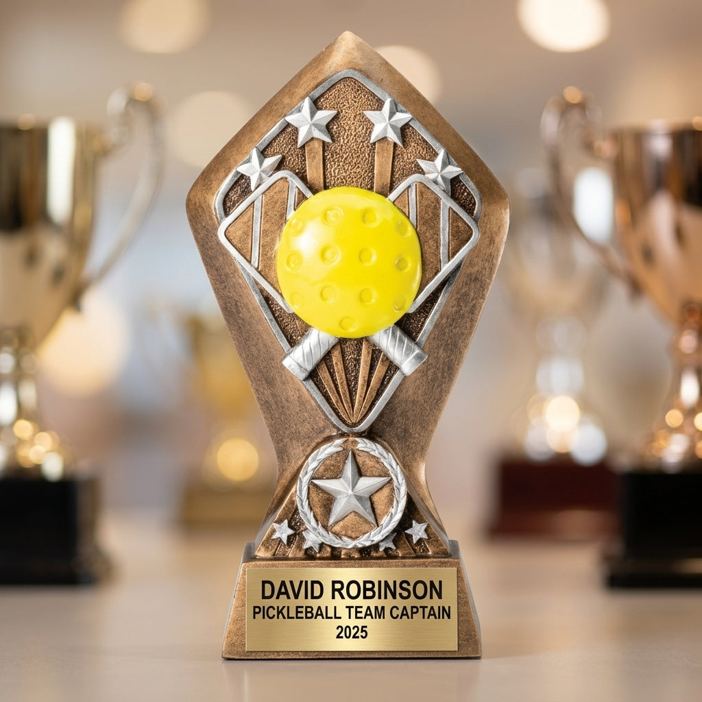 Pickleball Award Trophy | Personalized | Custom Engraved | Pickleball Gift | Team Award | Tournament Trophy - View 4