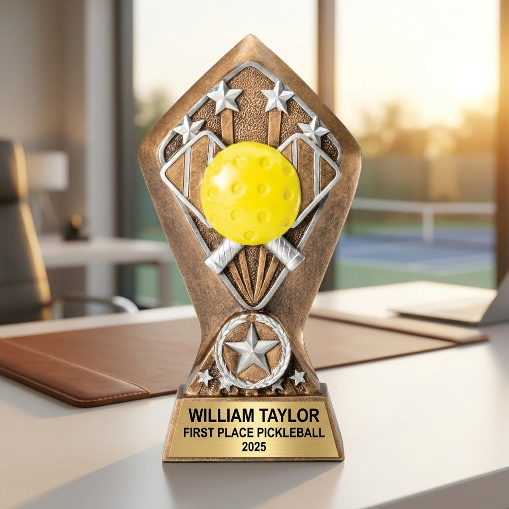 Pickleball Award Trophy | Personalized | Custom Engraved | Pickleball Gift | Team Award | Tournament Trophy - View 5