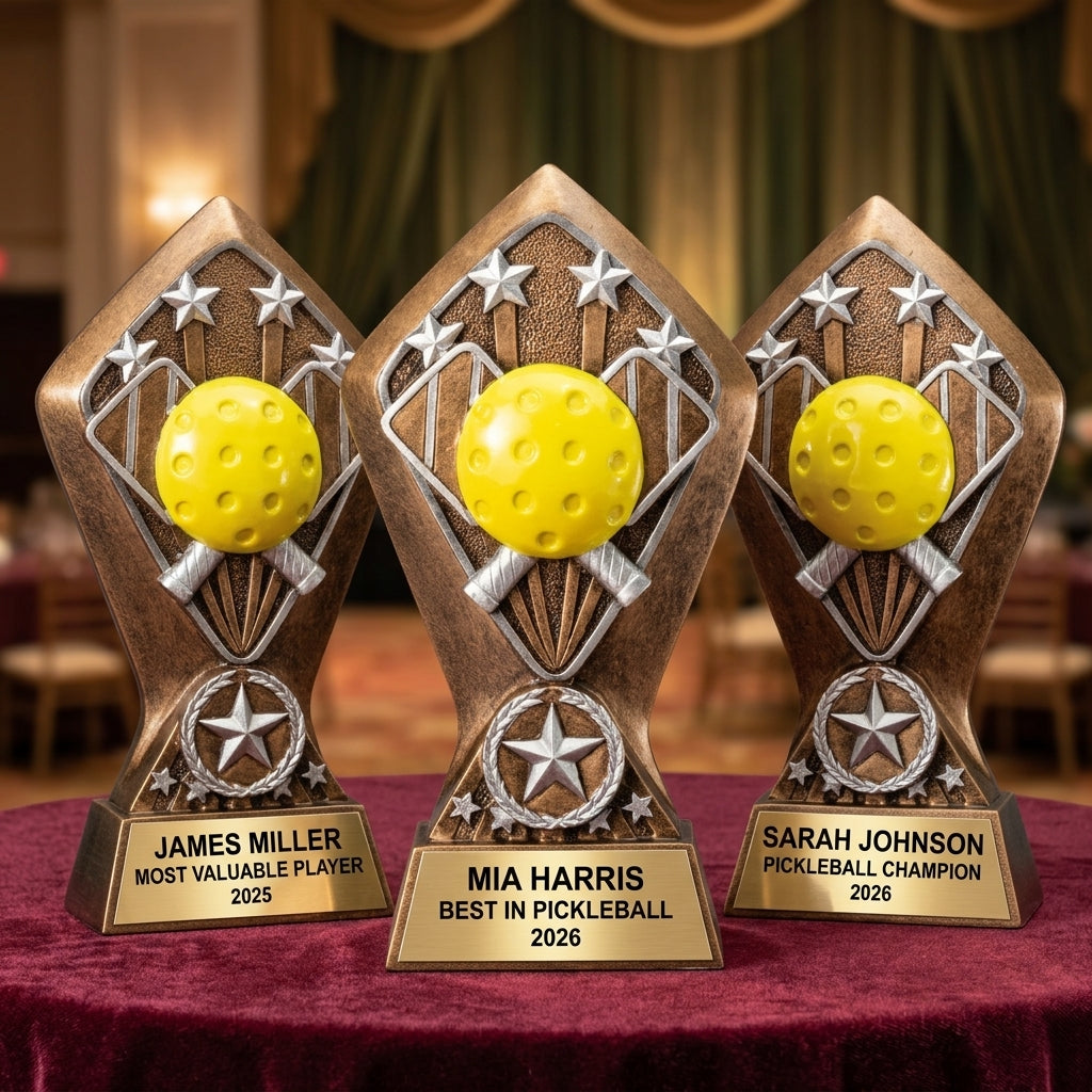 Pickleball Award Trophy | Personalized | Custom Engraved | Pickleball Gift | Team Award | Tournament Trophy - View 6
