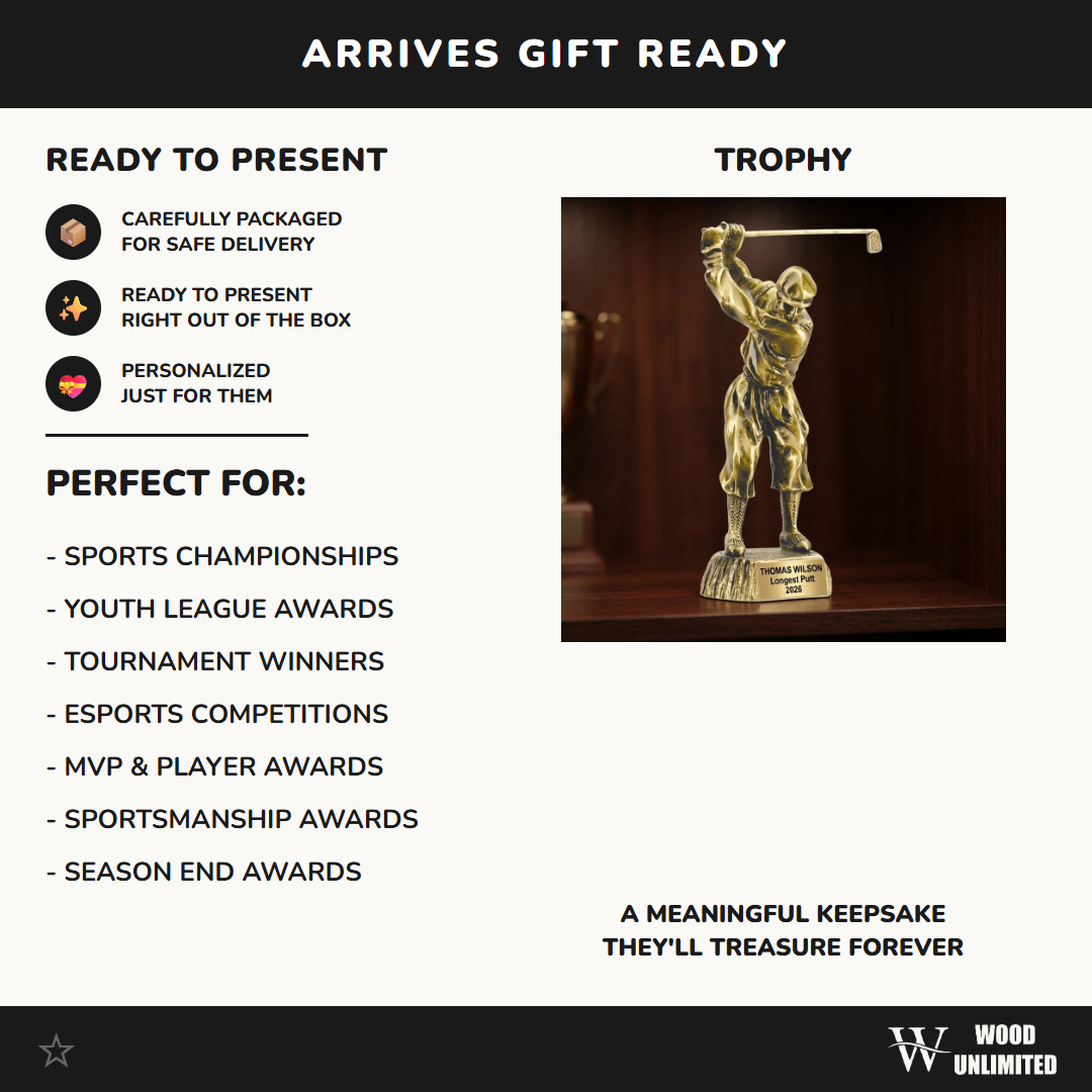 Personalized | Golf Award | Custom Engraved | Golf Trophy | Golfer Award | Engraved | Tournament | Longest Drive | Closest Pin