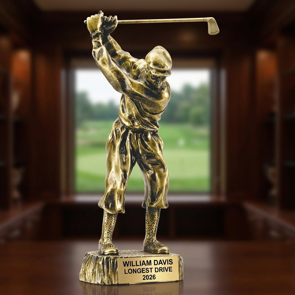 Golf Trophy Award | Personalized Golf Award | Custom Engraved Trophy | Golf Tournament Award | Champion Golfer Trophy | Golf Gift - View 1