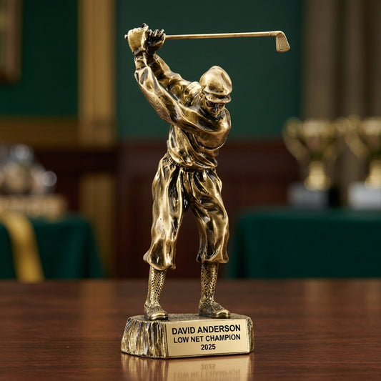 Golf Trophy Award | Personalized Golf Award | Custom Engraved Trophy | Golf Tournament Award | Champion Golfer Trophy | Golf Gift - View 2