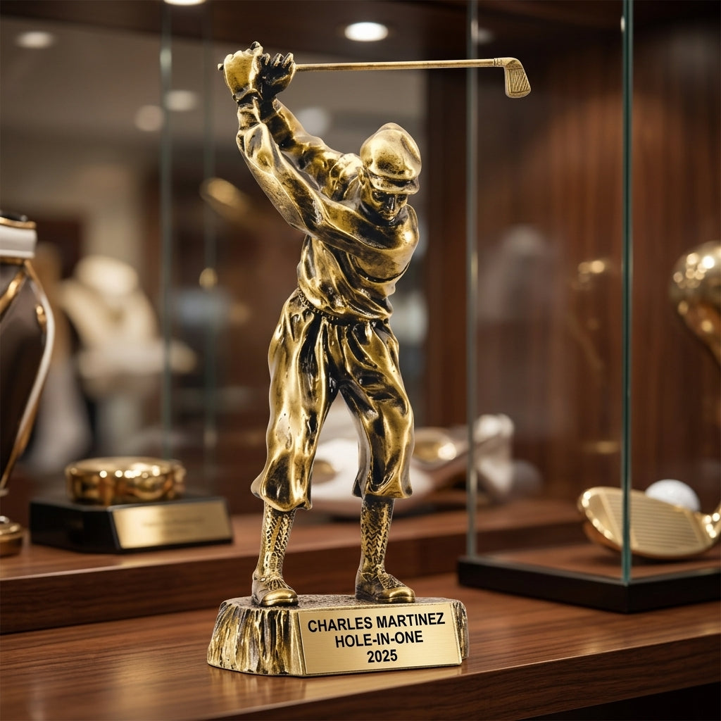 Golf Trophy Award | Personalized Golf Award | Custom Engraved Trophy | Golf Tournament Award | Champion Golfer Trophy | Golf Gift - View 3