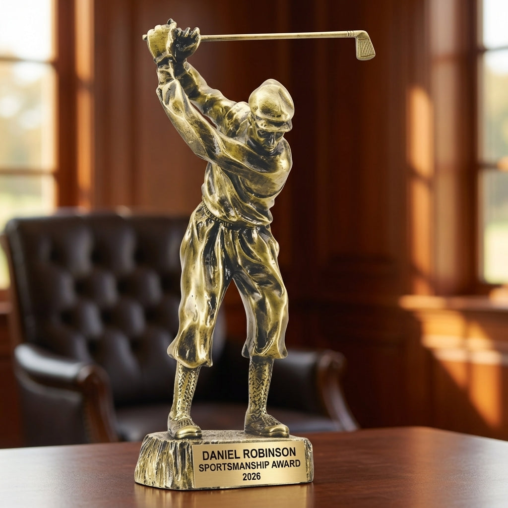 Golf Trophy Award | Personalized Golf Award | Custom Engraved Trophy | Golf Tournament Award | Champion Golfer Trophy | Golf Gift - View 4